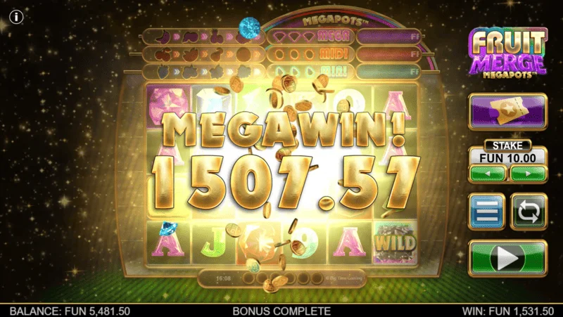 Fruit Merge Megapots - bua mór sa bhabhta