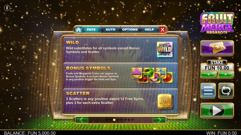 Fruit Merge Megapots - eangach siombailí agus GEMS